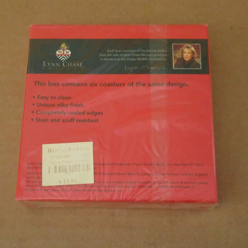 Pimpernel Vtg NOS Lynn Chase JAGUAR JUNGLE 4" Drink Barware