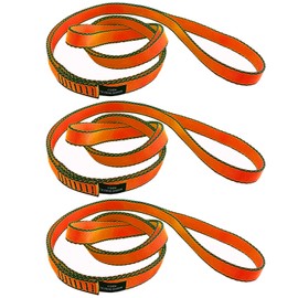 CAPARK 18MM Nylon Climbing Slings Runners 23 kN Strong Webbing Straps for Rock Climbing, Rappelling, Swing, Yoga Hammock etc (3PCS Orange, 24inch/60cm)