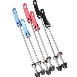 YETRNDK 3 Pair Bike Wheel Hub Skewers,Quick Release Bike Axle,Bicycle Wheel Nuts,Bike Skewers Ultralight Quick Release Skewers, for Road Bike,Mountain Bike（Black + Red + blue）