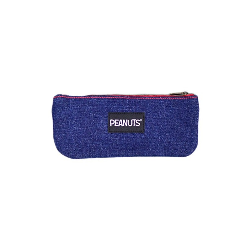 sansuta-文具 Snoopy Denim Embroidered Pencil Case