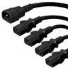 C14 to 4xC13 Splitter Power Cord, 14A, 250V, 14/3 SJT,
