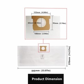5 PACK Ruiqiwei VHBM 8-10 GALLON HIGH EFFICIENCY vacuum cleaner dust Filter Bags compatible with Vacmaster VK811PH 8-GALLON 11AMP wet/dry vacuum cleaner parts