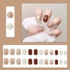 Stick-on Nail Tips, DIY Marble Brown / 네일팁 붙이는 셀프 네일 마블 브라운