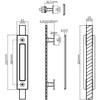 Eumtenr Solid Brass Sliding Barn Door Handles Set, 12 Inch