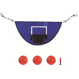Trampoline Basketball Hoop, Universal Mini Basketball Hoop, Tear-Off Edge for Diving Trampoline Basketball Attachment with 3 Mini Basketballs, Trampoline Accessories for Children Adults Indoor and