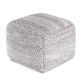 Anji Mountain 22"x22"x16" Handmade & Handcrafted Ottoman Pouf Comfortable Pouf Ottoman Foot Rest & Home Décor Accent for Living Room, Bedroom, Nursery, Kids Room, Patio