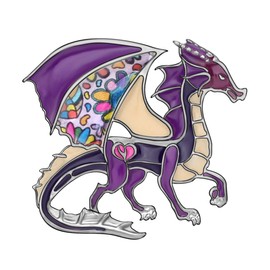 DOWAY Dinosaur Dragon Cartoon Brooch Cute Enamel Lapel Pins for Women Girls Dragon Jewelry Gift, Zinc