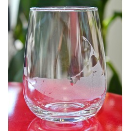 HullSpeed Designs Nantucket Map - Stemless Wine Glasses Set of 2