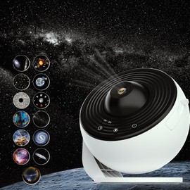 Star Projector,Galaxy Projector for Bedroom,HD Image Starry Sky Night Light with 4K Replaceable 13 Film Discs,360° Rotating,Timed Planetarium Projector for Kids,Home Theater,Ceiling,Room Decoration