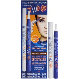 RefectoCil NEW Two Go Full Brow Tinting Pen – Waterproof and Smudgeproof Long-Lasting Color for Eyebrows (Natural Brown)