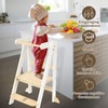 Foldable Toddler Tower Preassembled Kitchen Step Stool, Folding Tower for