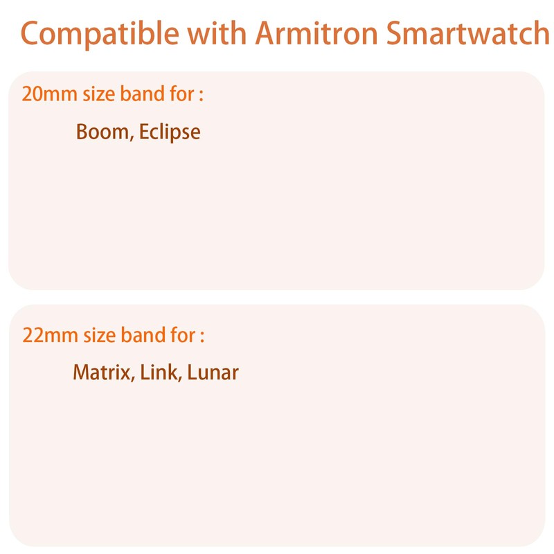 Compatible with Armitron Matrix Smartwatch bands, Quick Release New Soft