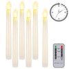 Flameless Candles with Remote Timer, PChero 7.9" Ivory Battery Operated