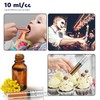 Xuhal 200 Pcs 10 ml/cc Plastic Liquid Measuring Syringes No