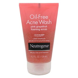 Neutrogena Acne Wash Pink Grapefruit Foaming Scrub 4.2 Ounce (124ml) (Pack of 6)