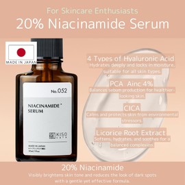 KisoCare Suero Facial Con Niacinamida Al 20% Y Zinc Pca Al 4% (Naiamid Essence, 30 Ml)