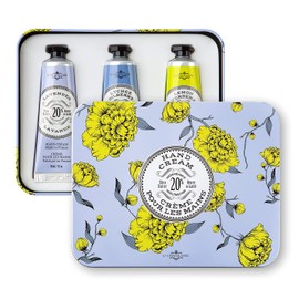 La Chatelaine 20% Shea Butter Hand Cream Travel Size Tin Gift Set, Lavender, Lychee Bilberry, Lemon Verbena