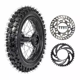 Unbranded 12" Rear 80/100-12 Wheel Tire 428 Sprocket Dirt Bike CRF50 SSR 70 110cc 125CC