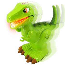 Kiddieland: Light N' Sound: Roar N' Go - T-Rex - Dinosaur Action Figure Toy, Forward Walking, Moving Tail, Light-Up Mouth, Kids & Toddlers Age 1 8mo+