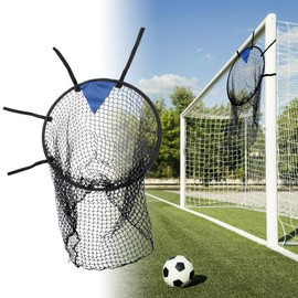 KVMORZE 2 Pcs Top Bins Soccer Target with Carry Storage Bag, Soccer Training Net Corner Soccer Train Goal for Ball Football Shooting Accuracy Practice Equipment, Easy to Attach and Detach (Black)