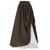 SCARLET DARKNESS Women's Renaissance Skirt with Ruffle Lace Hem High