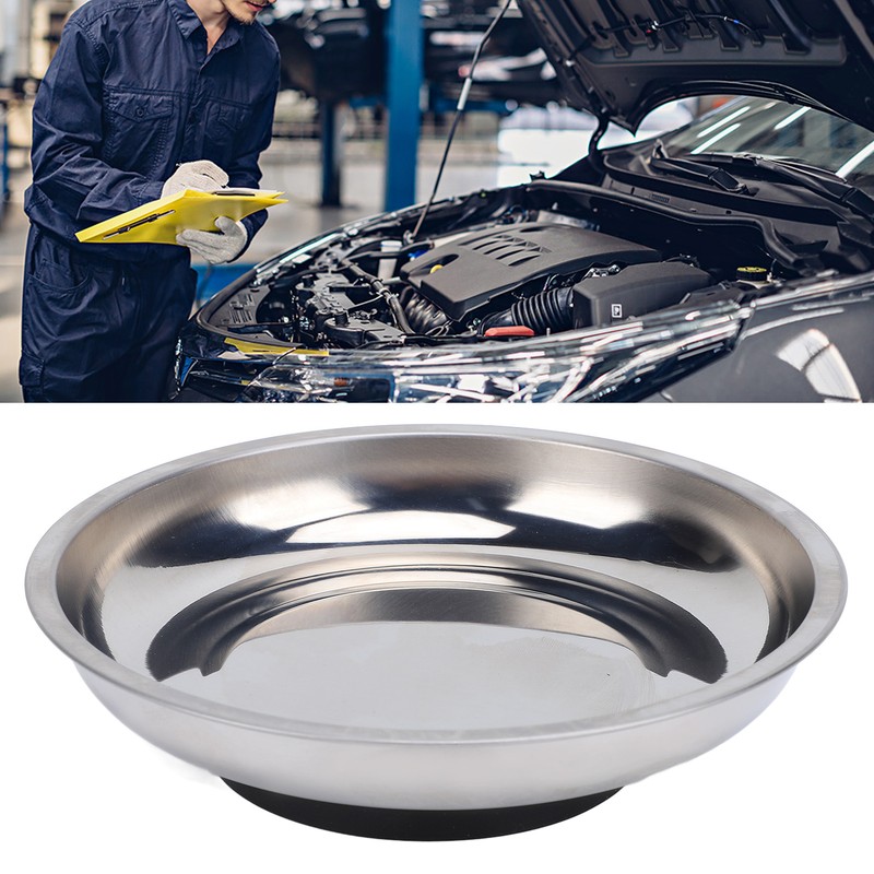 150mm Round Magnetic Parts Tray Stainless Steel 1000 to 1200