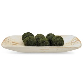 18.5"-20.5" Long Rustic White Baguette Dough Bowl, Decorative Bowl, Table Center Piece, Decorative Wood Bowl The Rustic White Barren Bowl