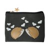 Hedgehog Coin Purse with Hearts Design, 13.5 x 10 cm,