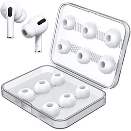 Link Dream 12 Pieces Replacement Ear Tips for AirPods Pro Silicon Ear Buds Tips with Portable Storage Box (White 6 Pairs)