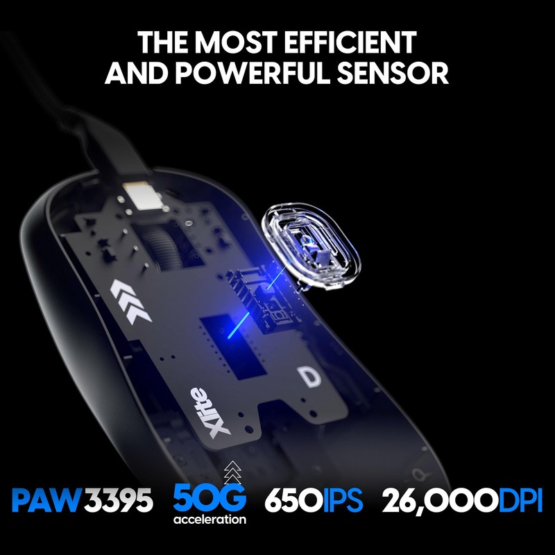 Pulsar Gaming Gears Xlite Wired Gaming Mouse, Ultra Lightweight 1.83