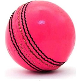 Cricket Ball (Pack Of 2) 156g - 5.5oz, Leather Hnad stitched for Coaching Practice Indoor & Outdoor Soft Training 4-Piece Construction | Ideal for T20, Net Practice, (Pink)