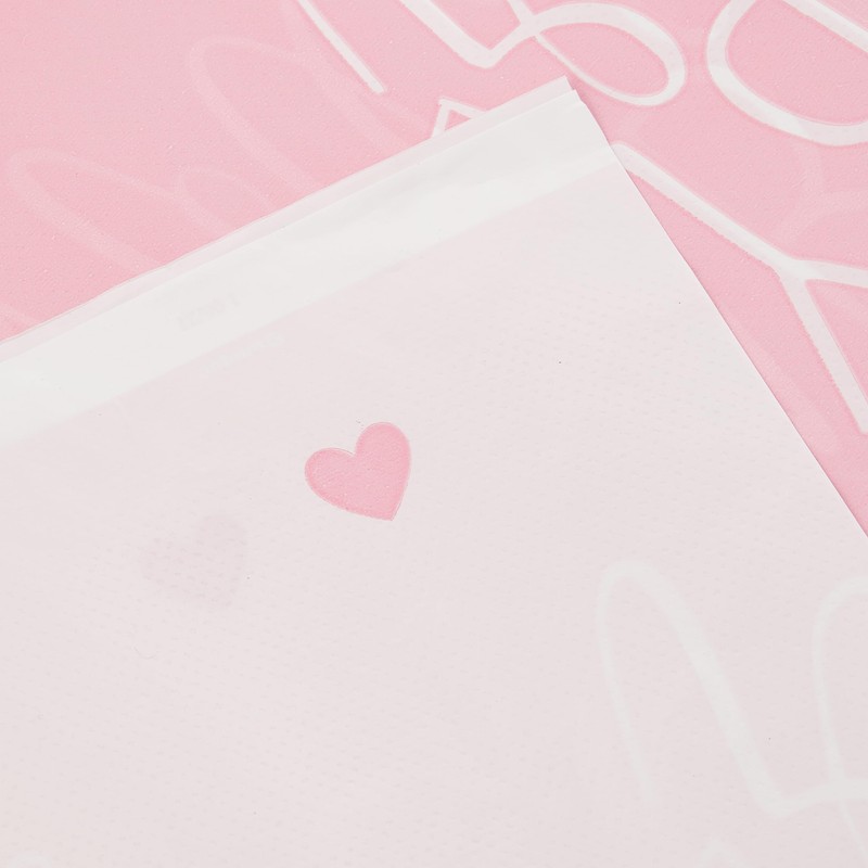 Unique 73363 Pink Hearts Baby Shower Plastic Table Cover, 54"