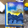 XMZZMX Mountain Background Board Metal Cutting Dies for Card Making,