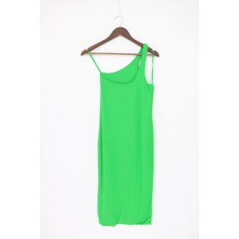 VELVET By Graham & Spencer Olivia One Shoulder Midi Dress Alligator S $189 E2
