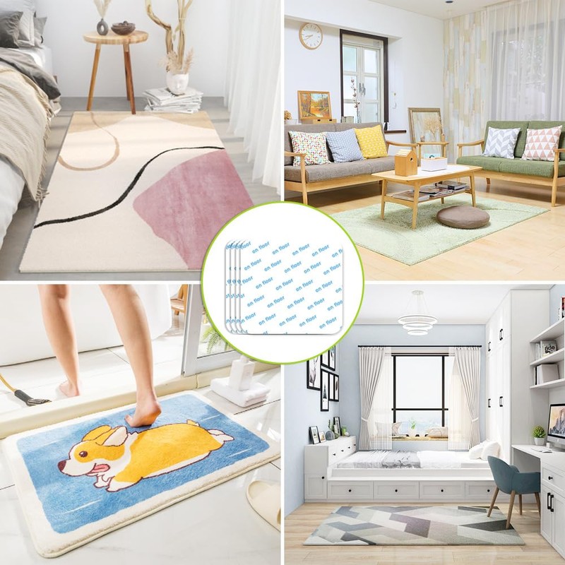 MHwan Carpet Non-Slip Underlay, Pack of 8, Washable, Reusable, Can