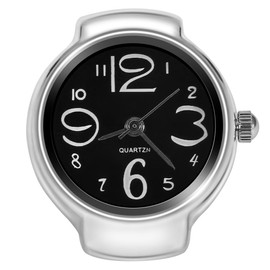 Dilwe Ringuhr, Ring Uhr Finger 8 Farben Modisch Armbanduhr, für Damen und Herren, Quarz, runder Fingerring