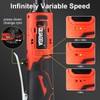 TQUAGGA 3/8" Cordless Electric Ratchet Wrench Set, 12V Power Ratchet