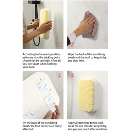 Atrás Frote Artefacto Personas perezosas Tomar un baño for limpiar la espalda en pared Exfoliating Back Cepy Baño