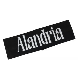 Bow Flip Flops Cute Glitter Stretch Name Yoga Headband - Ladies & Girls- Teen - Black White