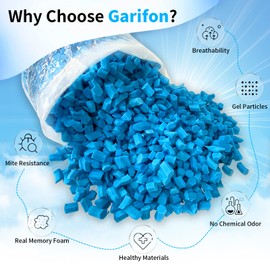 Garifon 4lbs Bean Bag Filler, Pillow Bean Bag Stuffing, Bean Bag Filling, Shredded Memory Foam Filling, Punching Bag Filler, Foam Refill for Stuffed Animal Stuffing (Fits Small Products)