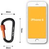 Locking Carabiner, 8-colors Premium Aluminum Alloy D-ring Carabiner Clips for