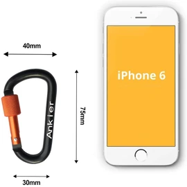 Locking Carabiner, 8-colors Premium Aluminum Alloy D-ring Carabiner Clips for Outdoor, Camping, Hiking, Traveling, Fishing, Backpack, (8 pcs)