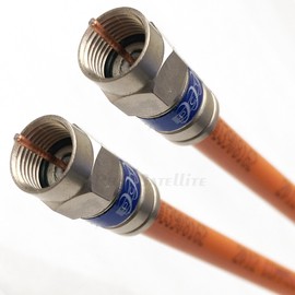 125ft Direct Burial Underground 3Ghz RG-6 Gel Coat Flooded Coaxial Cable Weather Seal Anti Corrosive Brass CONNECTORS Moisture & Soil Acidity Tolerance for Broadband Signal