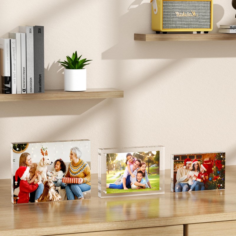 HIIMIEI Acrylic Picture Frame, 13 x 18 cm, Magnetic Photo
