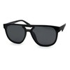 Mens TR90 Classic Polarized Racer Fashion Sunglasses Matte Black Solid