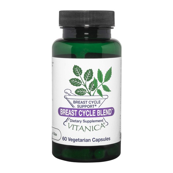 Vitanica Breast Cycle Blend, Breast Cycle Support, Iodine, Borage Seed Oil, Chaste Tree Berry (Vitex), Dandelion, Vegan/Vegetarian, 60 Capsules
