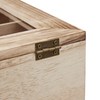 Relaxdays Tea Box, 9 Compartments, Wood, Tea Box with Viewing