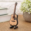 HilBeliFU Wooden Miniature Guitar Display Set, 10cm Tiny Guitar Decor