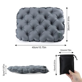 Shimilili Inflatable Cushions to Sit On, Portable Inflatable Seat Cushion, Lightweight Foldable Travel Seat Cushion for Airplane, Long Sitting, Camping, Stadium, Office, Car Seat Pads