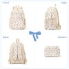 jingyuKJ Coquette Backpack Set, Cute Kawaii Aesthetic Daypack Bow Rucksack